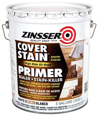 Cover Stain Primer, Sealer & Stain Killer, Oil-Base, 5-Gals.
