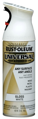 Spray Paint, Gloss White,  12-oz.