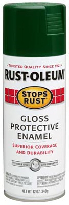 Stops Rust Spray Enamel, Dark Hunter Green Gloss, 12-oz.