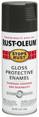 Stops Rust Spray Enamel, Charcoal Gray Gloss, 12-oz.