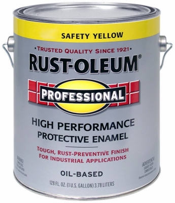 Professional Enamel Paint, Safety Yellow, Not VOC-Compliant, 1-Gal.