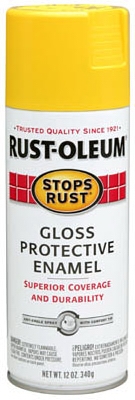 Stops Rust Spray Enamel, Sunburst Yellow Gloss, 12-oz.