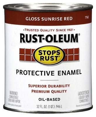 Qt. Sunrise Red Stops Rust Enamel