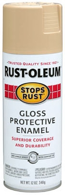 Stops Rust Spray Enamel, Sand Gloss, 12-oz.