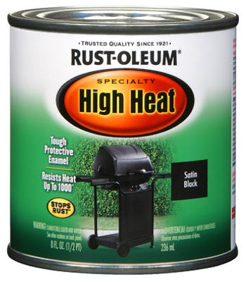 1/2-Pint Barbecue Black Satin Finish High Heat Paint