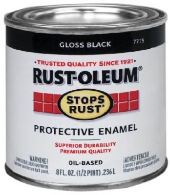 1/2-Pint Gloss Black Stops Rust Enamel