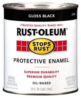 Qt. Gloss Black Stops Rust Enamel