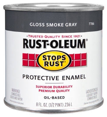1/2-Pint Gloss Smoke Gray Stops Rust Enamel
