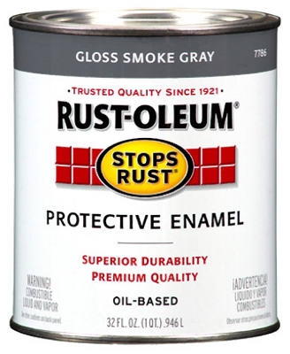 Qt. Gloss Smoke Gray Stops Rust Enamel