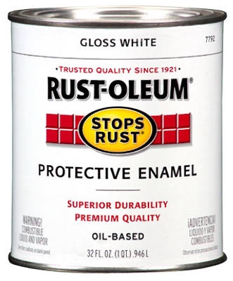 Qt. White Gloss Stops Rust Enamel