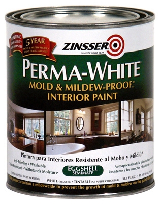 Zinsser Perma-White Qt. White Mold & Mildew Proof Eggshell Interior Paint