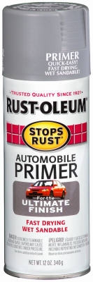 Stops Rust Automotive Primer Spray, Light Gray, 12-oz.