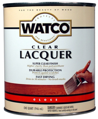 Lacquer Wood Finish, Clear Gloss, 1-Qt.