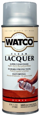 Lacquer Wood Finish, Clear Gloss, 11.25-oz. Aerosol