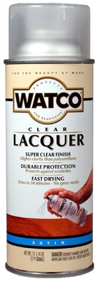 Lacquer Wood Finish, Clear Satin, 11.25-oz. Aerosol