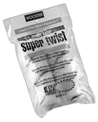 Jumbo-Koter Super Twist Paint Roller Covers, 4.5-In., 2-Pk.