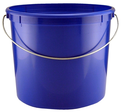 Plastic Pail, Blue, 5-Qts.