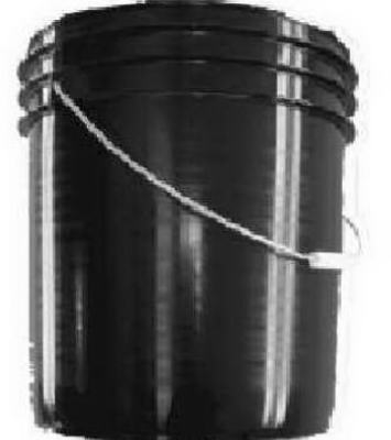 Industrial Pail, Black Plastic, 5-Gals.