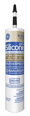 Silicone II Window and Door Caulk, Black, 10.1-oz.