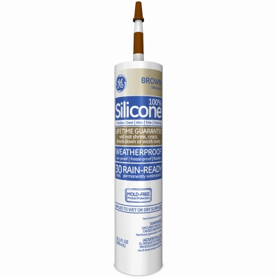 Silicone II Window & Door Caulk, Brown, 10.1-oz.