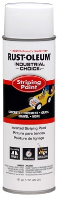 Industrial Choice Striping Paint, White, 17-oz. Inverted Aerosol