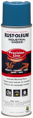 Industrial Choice Precision Line Marking Paint, Caution Blue, 17-oz. Inverted Aerosol
