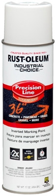 Industrial Choice Precision Line Marking Paint, White, 17-oz. Inverted Aerosol