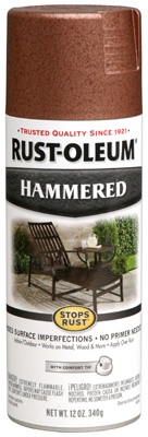 Stops Rust Hammered Spray Paint, Copper, 12-oz.