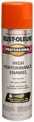 High-Performance Spray Enamel, Safety Orange, 15-oz.