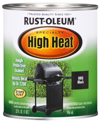 Qt. BBQ Black Satin High Heat Paint