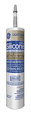 Silicone II Window and Door Caulk, Light Gray, 10.1-oz.
