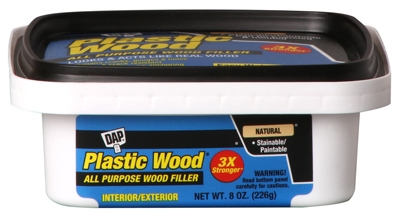 Plastic Wood Latex All-Purpose Wood Filler, Natural, 8-oz.