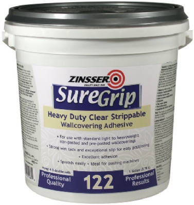 Sure Grip 1-Gallon 122 Heavy-Duty Clear Strippable Wallcovering Adhesive
