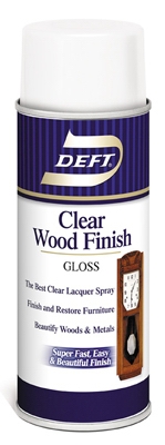 Aerosol Gloss Wood Finish, Clear, 13-oz.