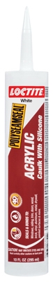 Polyseamseal Acrylic Caulk With Silicone, White, 10-oz. Cartridge