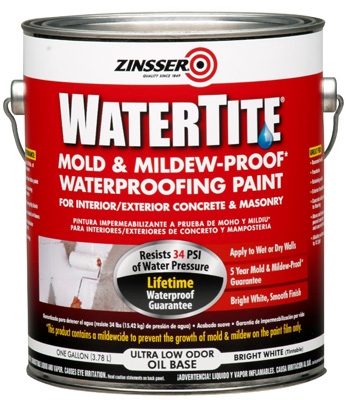 Mold & Mildew Proof Waterproofing Paint For Basements & Masonry, Gallon