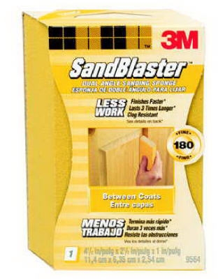 Sandblaster 180-Grit Dual-Angled Detail Sanding Sponge