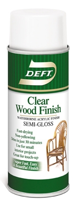 Deft 12-oz. Aerosol Clear Semi-Gloss Waterborne Water-Based Wood Finish