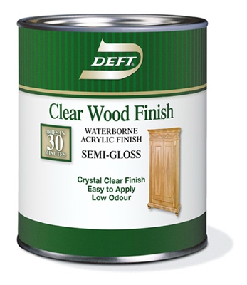 Deft Qt. Clear Semi-Gloss Water-Based Wood Finish