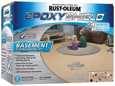 Epoxy Shield Basement Floor Coating Kit, Tan, 1-Gal.