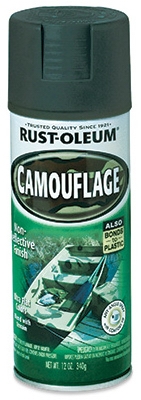 Camouflage Spray Paint, Deep Forest Green, 12-oz.