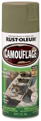 Camouflage Spray Paint, Army Green, 12-oz.
