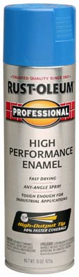 High-Performance Spray Enamel, Safety Blue, 15-oz.