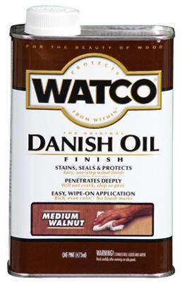 Watco Danish Oil Wood Finish, Medium Walnut, 1-Qt.