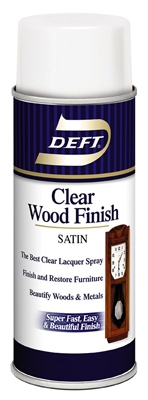 Aerosol Satin Wood Finish, Clear, 13-oz.