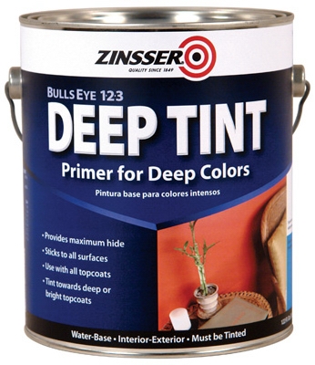 Bulls Eye 1-2-3 Primer/Sealer & Stain Killer, Deep Tint, Water Base, 1-Gal.