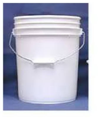 Industrial Pail, White Plastic, 5-Gals.