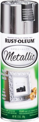 Metallic Spray Paint, Silver, 12-oz.