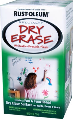 Dry Erase Brush On Paint, White, Qt.