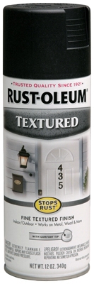 Stops Rust Textured Spray Paint, Black, 12-oz.